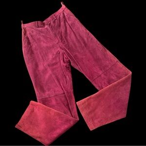 Vintage Super Soft Maroon Suede Pants